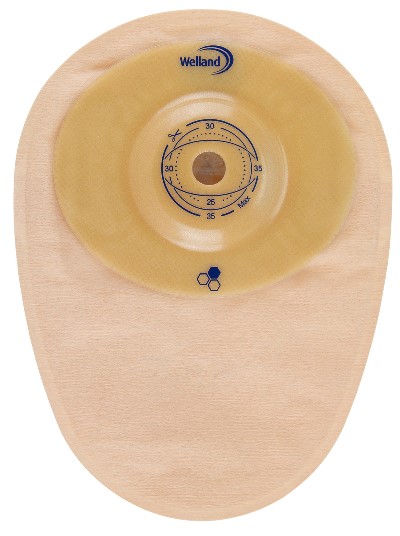 SACCA PER COLOSTOMIA WELLAND AURUM PROFILE COLO MIDI OPACA PRETAGLIATA DIAMETRO 13-48 MM INIZIO CONVESSITA' 48 MM 10 PEZZI - Farmastop