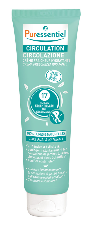 PURESSENTIEL CREMA CIRCOLAZIONE FRESCHEZZA IDRATANTE GAMBE EI STANCHI 100 ML - Farmastop