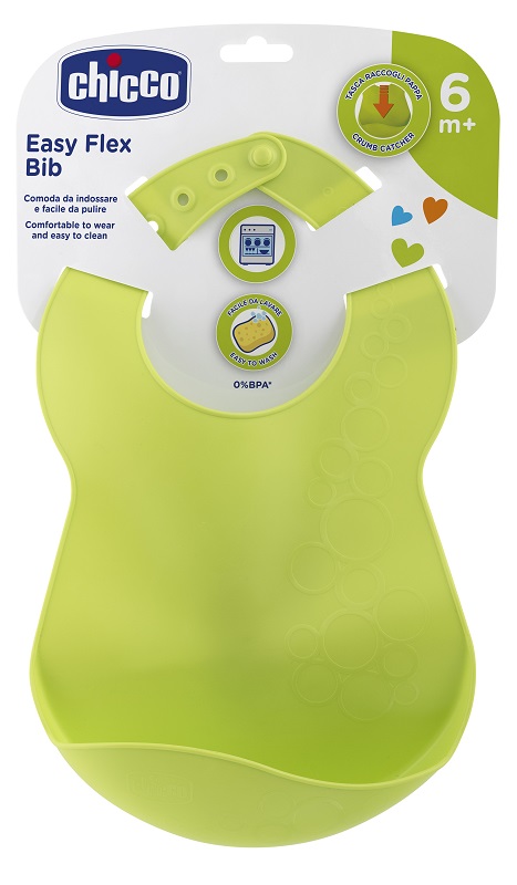 CHICCO BAVAGLINA RIGIDA 6M+ VERDE - Farmastop