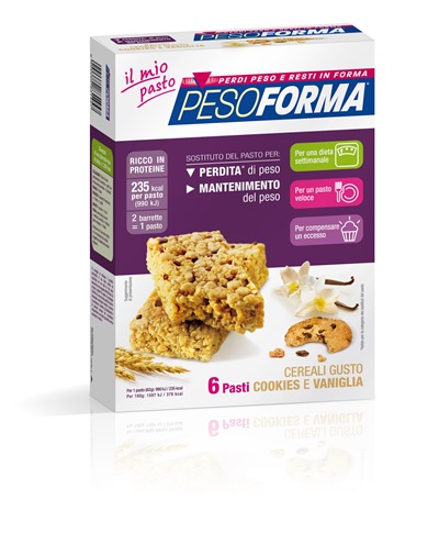 PESOFORMA BARR CEREALI COOKIES VANIGLIA 372 G - Farmastop