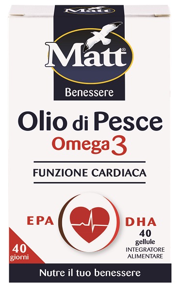 MATT BENESSERE OLIO DI PESCE OMEGA 3 40 GELLULE - Farmastop