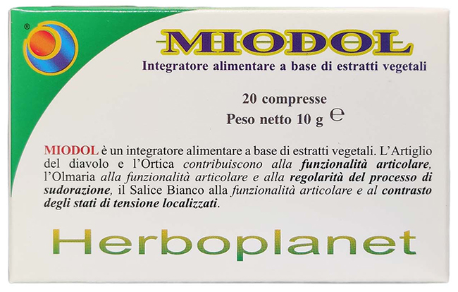 MIODOL 20 COMPRESSE BLISTER 10 G - Farmastop