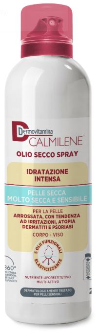 DERMOVITAMINA CALMILENE OLIO SECCO SPRAY IDRATAZIONE INTENSA PER PELLE SECCA, MOLTO SECCA E SENSIBILE 200 ML - Farmastop