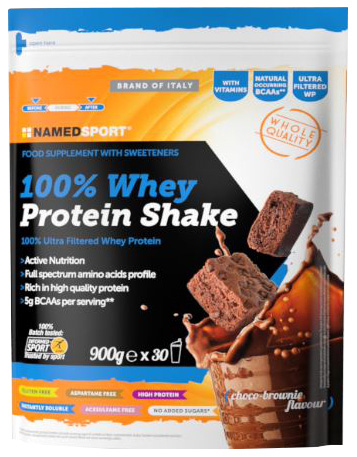 100% WHEY PROTEIN SHAKE CHOCO BROWNIE 900 G - Farmastop
