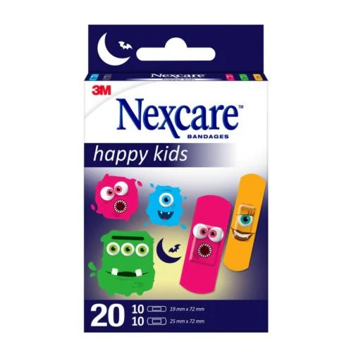 CEROTTI NEXCARE KIDS PLASTERS MONSTERS 20 PEZZI ASSORTITI - Farmastop
