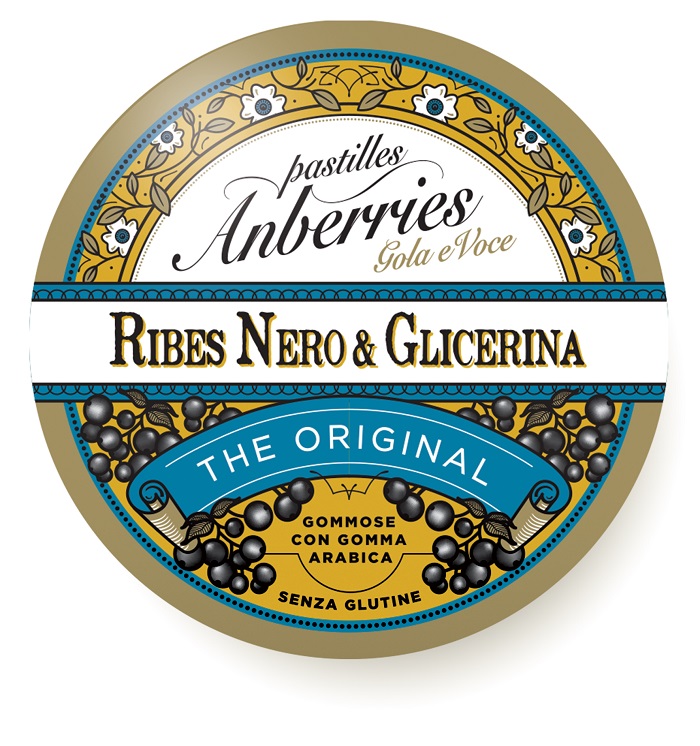 ANBERRIES CLASSICHE RIBES NERO & GLICERINA CARAMELLE 55 G - Farmastop