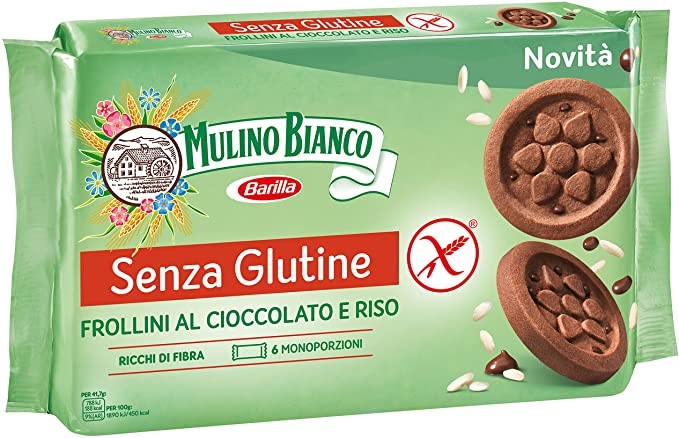 MULINO BIANCO SENZA GLUTINE FROLLINI AL CIOCCOLATO E RISO 6 MONOPORZIONI DA 41,66 G - Farmastop