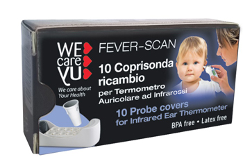 COPPELLE RICAMBIO PER TERMOMETRO INFRAROSSI WECAREYU FEVER-SCAN 10 PEZZI - Farmastop