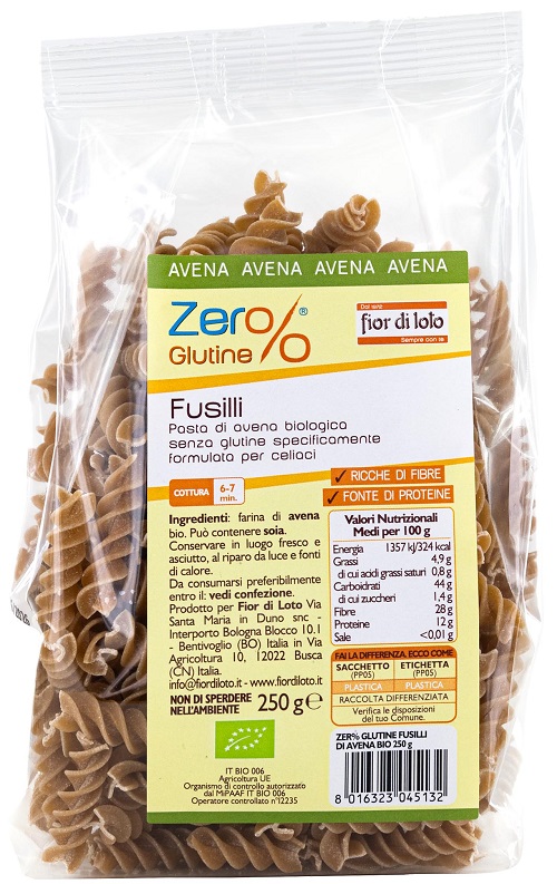 FUSILLI DI AVENA 250 G - Farmastop