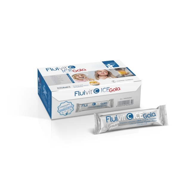 FLUIVIT C ICE GOLA 12 STICKPACK 12 ML - Farmastop