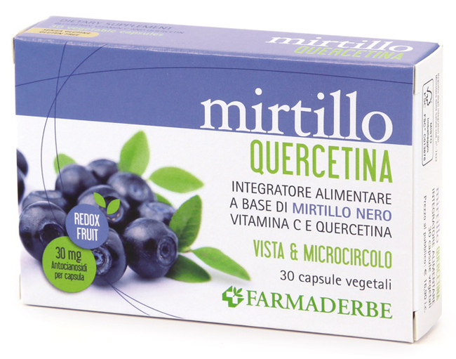 MIRTILLO QUERCETINA 30 CAPSULE - Farmastop