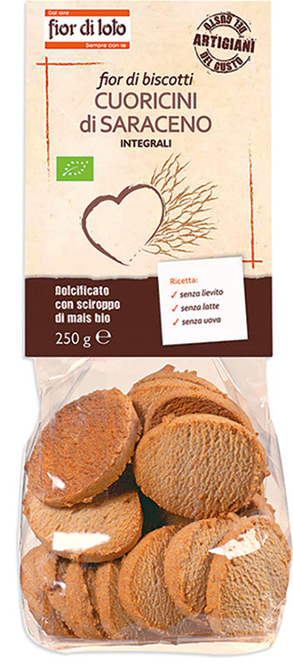FIOR DI LOTO CUORICINI DI GRANO SARACENO INTEGRALE 250 G - Farmastop