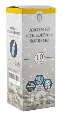 ARGENTO COLLOIDALE SUPREMO 10PPM CERTIFICATO CON CONTAGOCCE 50 ML - Farmastop
