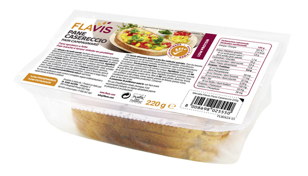 FLAVIS PANE CASERECCIO PANE APROTEICO A FETTE 220 G - Farmastop