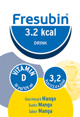 FRESUBIN 3,2 KCAL DRINK MANGO 4 X 125 ML - Farmastop