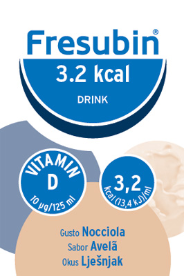 FRESUBIN 3,2 KCAL DRINK NOCCIOLA 4 X 125 ML - Farmastop
