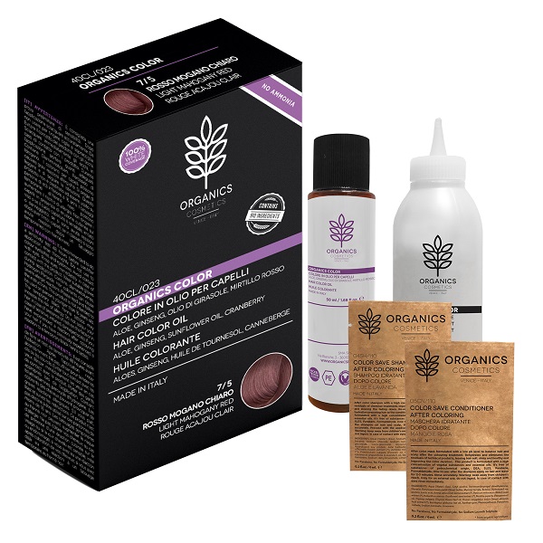 ORGANICS PHARM ORGANICS COLOR 7/5 ROSSO MOGANO CHIARO - Farmastop