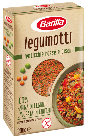 BARILLA LEGUMOTTI ALLE LENTICCHIE ROSSE E PISELLI 300 G - Farmastop