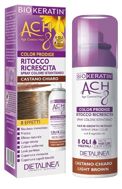 BIOKERATIN ACH8 PRODIGE RITOCCO RICRESCITA CASTANO CHIARO 75 ML DIETALINEA - Farmastop
