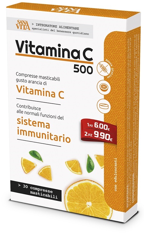 SANAVITA VITAMINA C MASTICABILE 30 COMPRESSE - Farmastop