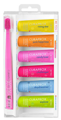CURAPROX BE YOU MIXED SET 6 DENTIFRICI DA 10 ML + 1 SPAZZOLINO CS 5460 - Farmastop