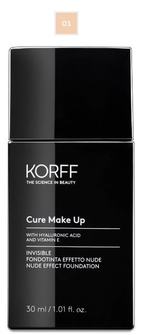 KORFF CURE MAKE UP FONDOTINTA INVISIBLE EFFETTO NUDE 01 - Farmastop