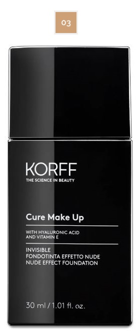 KORFF CURE MAKE UP FONDOTINTA INVISIBLE EFFETTO NUDE 03 - Farmastop