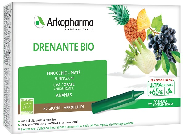 ARKOFLUIDI ULTRA SUONI DRENANTE BIO 20 FIALE - Farmastop