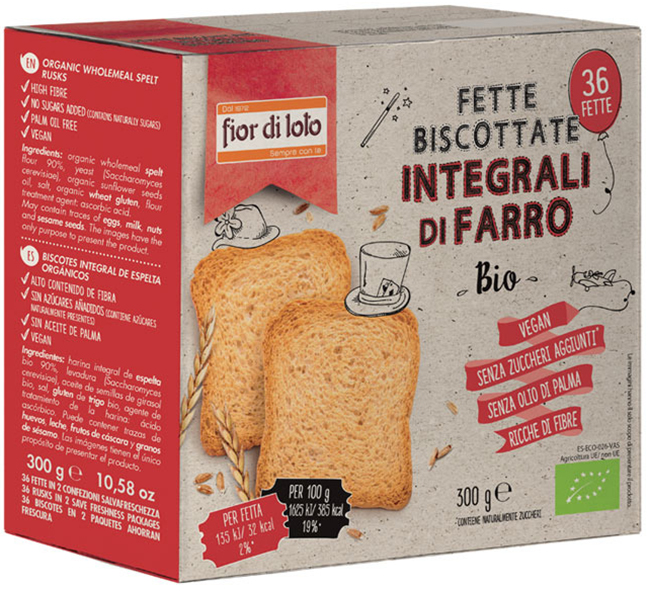 FETTE BISCOTTATE FARRO INTEGRALI - Farmastop
