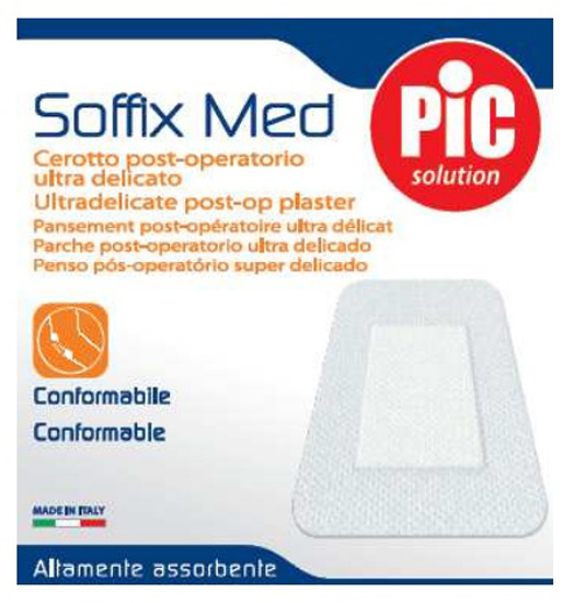 CEROTTO IN TNT ADESIVO CON COMPRESSA ASSORBENTE PIC SOFFIX MED 10X8 CM - Farmastop