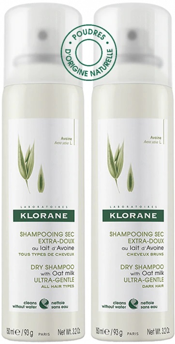 KLORANE DUO SHAMPOO SECCO ALL'AVENA L19 150 ML X 2 PEZZI - Farmastop