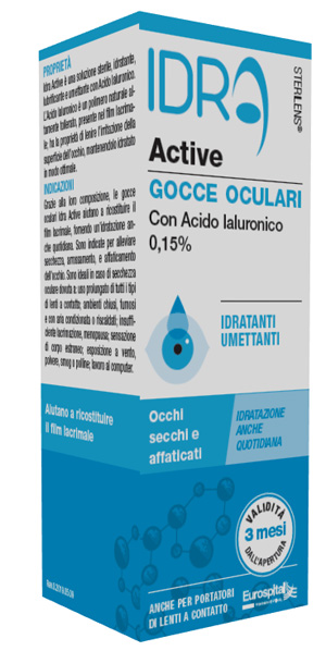 GOCCE OCULARI STERILENS IDRA ACTIVE 10 ML CON ACIDO IALURONICO 0,15% - Farmastop