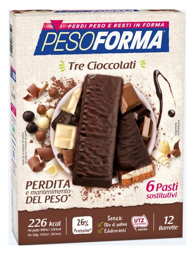 PESOFORMA BARR 3 CIOCCOLATI 372 G - Farmastop