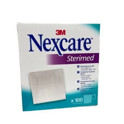GARZA COMPRESSA STERIMED NEXCARE IN COTONE IDROFILO 20 FILI MULTILINGUAL 100 PEZZI - Farmastop