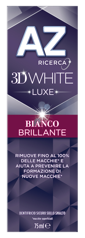 AZ DENT 3D WHITE LUXE BIANCO BRILLANTE 75 ML - Farmastop