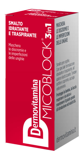 DERMOVITAMINA MICOBLOCK 3 IN 1 SMALTO IDRATANTE E TRASPIRANTE ROSSO 5 ML - Farmastop