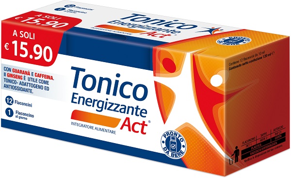 TONICO ENERGIZZANTE ACT 12 FLACONCINI 10 ML - Farmastop