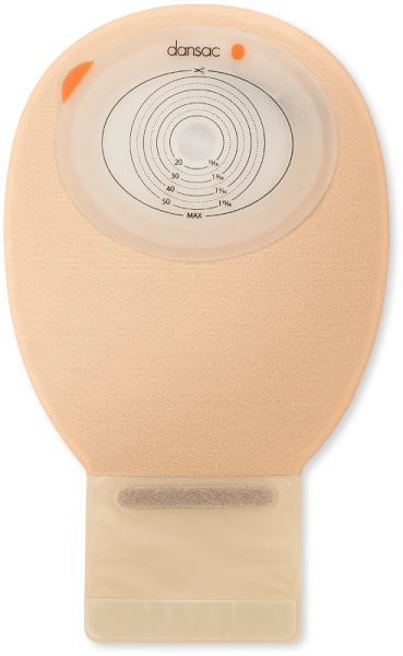 DANSAC NOVALIFE TRE 1 SACCA APERTA OPACA PIANA MAXI PER ILEOSTOMIA CON FINESTRA RITAGLIABILE 15-70X90 MM 550 ML 10 PEZZI - Farmastop