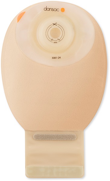 DANSAC NOVALIFE TRE 1 SACCA APERTA OPACA SOFTCONVEX MIDI PER ILEOSTOMIA CON FINESTRA RITAGLIABILE 15-24MM 350 ML 10 PEZZI - Farmastop