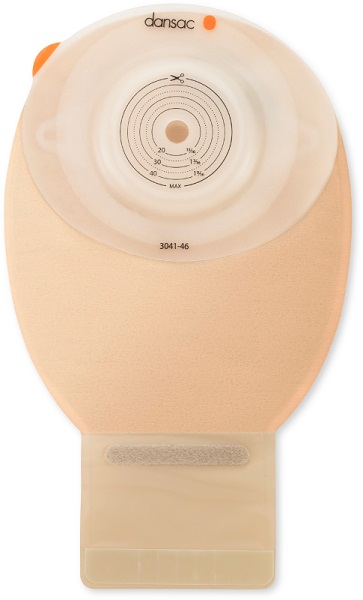 DANSAC NOVALIFE TRE 1 SACCA APERTA OPACA CONVEX MAXI PER ILEOSTOMIA CON FINESTRA RITAGLIABILE 15-59 MM 500 ML 10 PEZZI - Farmastop