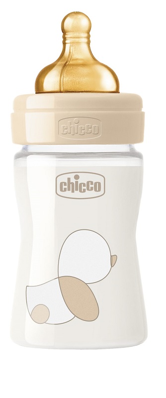 CHICCO BIBERON ORIGINAL 150ML VETRO 1 FORO 1 FORO UNISEX CON TETTARELLA IN CAUCCIU' - Farmastop