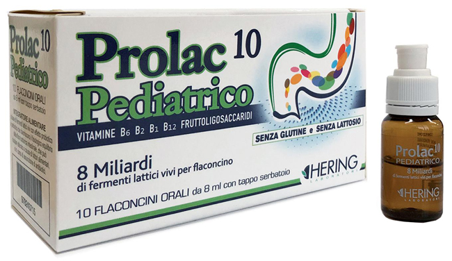 PROLAC10 PEDIATRICO FERMENTI LATTICI 10 FLACONCINI 8 ML - Farmastop
