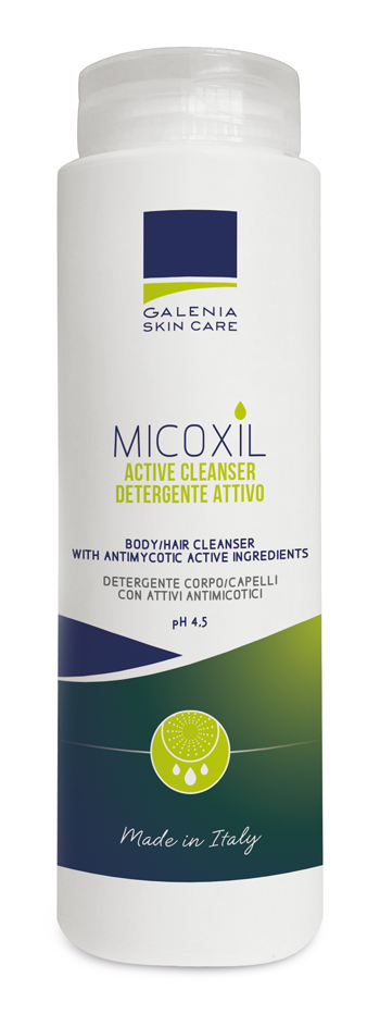 MICOXIL ACTIVE CLEANSER DETERGENTE PER CORPO E CAPELLI PH 4,5 250 ML - Farmastop