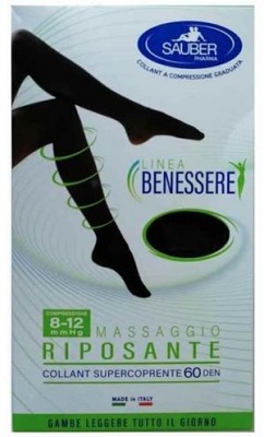 COLLANT SUPERCOPRENTE SAUBER 8-12 MMHG FANTASIA POIS PICCOLI BIANCO E NERO 3 - Farmastop