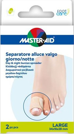 DIVARICATORE ALLUCE GIORNO/NOTTE MASTER-AID FOOTCARE LARGE 2 PEZZI D12 - Farmastop