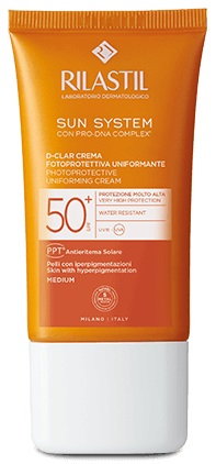RILASTIL SUN SYSTEM D-CLAR SPF 50+ CREMA MEDIUM - Farmastop
