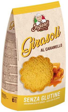 INGLESE GIRASOLI AL CARAMELLO BISCOTTI AL MAIS 300 G - Farmastop