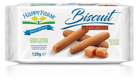 HAPPY FARM BISCUIT CARAMELLO 120 G - Farmastop