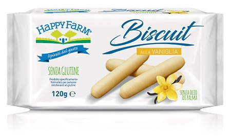 HAPPY FARM BISCUIT VANIGLIA 120 G - Farmastop