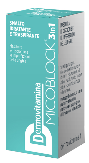 DERMOVITAMINA MICOBLOCK 3 IN 1 SMALTO IDRATANTE E TRASPIRANTE TURCHESE 5 ML - Farmastop